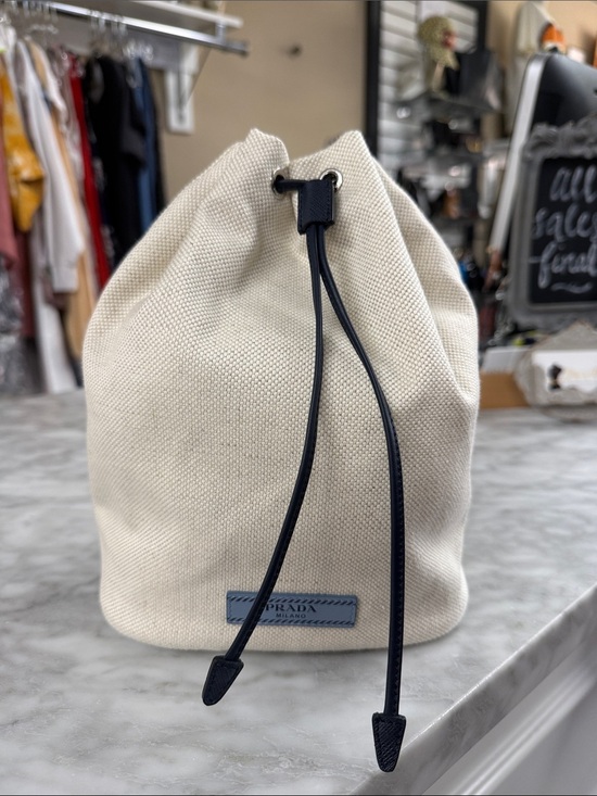 Prada Handbags - PRADA NEW Canvas Bucket Bag Drawstring Closure